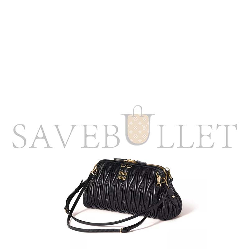 MIU MIU CAPRICE SHOULDER BAG IN MATELASSÉ NAPPA LEATHER 5BF130 (28*14.5*10cm)